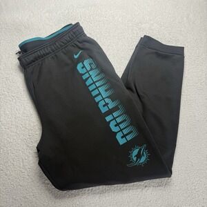 Nike Dri-fit On Field Apparel NFL Miami Dolphins Sweatpants XXL Black